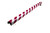 Round Corner Guard Protector, 39.38in x 2.44in with Steel Support, Reflective Silver / Contrasting Red