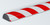 Round Surface Protector, 39.38in x 2.75in with Self-Stick Adhesive, Reflective Silver / Contrasting Red