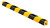 Flat Edge Protector, 39.38in x 1.05in with Self-Stick Adhesive, Black-Yellow