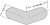 2-D Corner Guard Protector, 1.88in x 1.5in, Black - Dimensions
