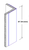 36in x 2.5in x 2.5in - 90 Degree, 040, Muntz, Mirror #8 (Polished) Finish, Brass Corner Guard - Cad Drawing - Height