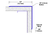 94in x 0.5in x 0.5in - 90 Degree, .080, Type 5052, Brushed Aluminum Corner Guard - Cad Drawing - Width