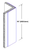 94in x 1.5in x 1.5in - 90 Deg, 18ga, Type 304, Satin #4 (Brushed) Finish, Stainless Steel Corner Guard - Cad Drawing - Height