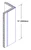 72in x 2.5in x 2.5in - 90 Degree, 040, Unlacquered, Satin #4 (Brushed) Finish, Brass Corner Guard - Cad Drawing - Height