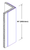 94in x 2in x 2in - 90 Degree, 125, Tread Brite, Mirror Finish, Aluminum Diamond Plate Corner Guard - Cad Drawing - Height