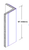 60in x 4in x 4in - 90 Degree, .080, Type 5052, Brushed Aluminum Wall Corner Guard - Cad Drawing - Height