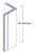 108in x 3in x 3in - 90 Degree, .080, Type 5005, Satin, Clear Anodized Aluminum Corner Guard - Cad Drawing - Height