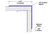120in x 4.5in x 4.5in - 90 Degree, .080, Type 5052, Brushed Aluminum Wall Corner Guard - Cad Drawing - Width