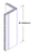 96in x 4in x 4in - 90 Degree, .080, Type 5005, Satin, Clear Anodized Aluminum Corner Guard - Cad Drawing - Height