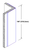 108in x 0.75in x 0.75in - 90 Degree, .080, Type 5005, Satin, Clear Anodized Aluminum Corner Guard - Cad Drawing - Height