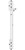 Wooden Corner Guard - 48in Long x 1 1/2in Wide - Both Ends Turned - Drawing