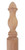 Wooden Corner Guard - 48in Long x 1 3/8in Diameter - Round Traditional Both Ends Turned - Soft Maple