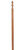 Wooden Corner Guard - 42in Long x 1 3/8in Diameter - Round Traditional with One End Turned - Full Length View
