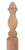 Wooden Corner Guard - 42in Long x 1 3/8in Diameter - Round Traditional With Both Ends Turned - Soft Maple