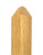 Wooden Corner Guard - 48in Long x 1 3/8in Diameter - Fluted Modern Turned (Turned On Both Ends) - Back View