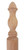 Wooden Corner Guard - 32in Long x 1 3/8in Wide - Round Cabinet Turned (With Both Ends Turned) - Soft Maple