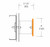 3 1/4in x 4in, CRA-104DP Clear Anodized Aluminum Steri-Guard Crash Rails - Pawling - Drawing