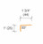 8ft x 1in, 90 Deg - DES-190 Stainless Steel Door Edge Guard - Pawling - Drawing