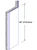 108in x 4in x 4in - 135 Degree, 125, Tread Brite, Mirror Finish, Aluminum Diamond Plate Corner Guard - Cad Drawing - Height