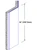 94in x 1.5in x 1.5in - 135 Deg, 18ga, Type 304, Mirror #8 (Polished) Finish, Stainless Steel Corner Guard - Cad Drawing - Height