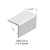 48in x 1.5in x 1.5in - Flexible Vinyl Corner Guard,  (1/8in Thick,, Tapered Ends), (Carton of 8) - Tarkett