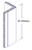 48in x 2.5in x 2.5in - 90 Deg, 14ga, Type 304, Satin #4 (Brushed) Finish, Stainless Steel Corner Guard - Cad Drawing - Height