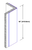 84in x 2in x 2in - 90 Deg, 14ga, Type 304, Satin #4 (Brushed) Finish, Stainless Steel Corner Guard - Cad Drawing - Height