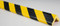 Corner Guard Protector, 39.38in x 1.75in with Self-Stick Adhesive, Black-Yellow