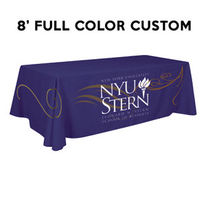 8ft. Adorn Custom Printed Full Color Trade Show Table Throw Drape 8ft. Adorn Custom Printed Full Color Trade Show Table Throw Drape