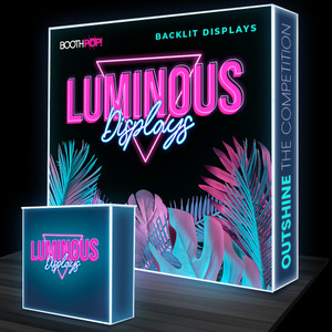 Luminous Backlit Pop Up Backdrop 120" x 120" SEG Display (XXL) Luminous Backlit Pop Up Backdrop 120" x 120" SEG Display (XXL)