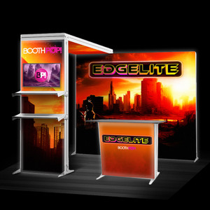 Edgelite 10x10 Backlit Trade Show Booth Kit Backdrop & Arch SEG Display Edgelite 10x10 Backlit Trade Show Booth Kit Backdrop & Arch SEG Display