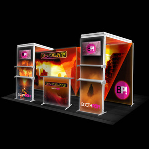 Edgelite 20ft. Backlit Trade Show Booth Backdrop Wall + Arches Kit SEG Display Edgelite 20ft. Backlit Trade Show Booth Backdrop Wall + Arches Kit SEG Display