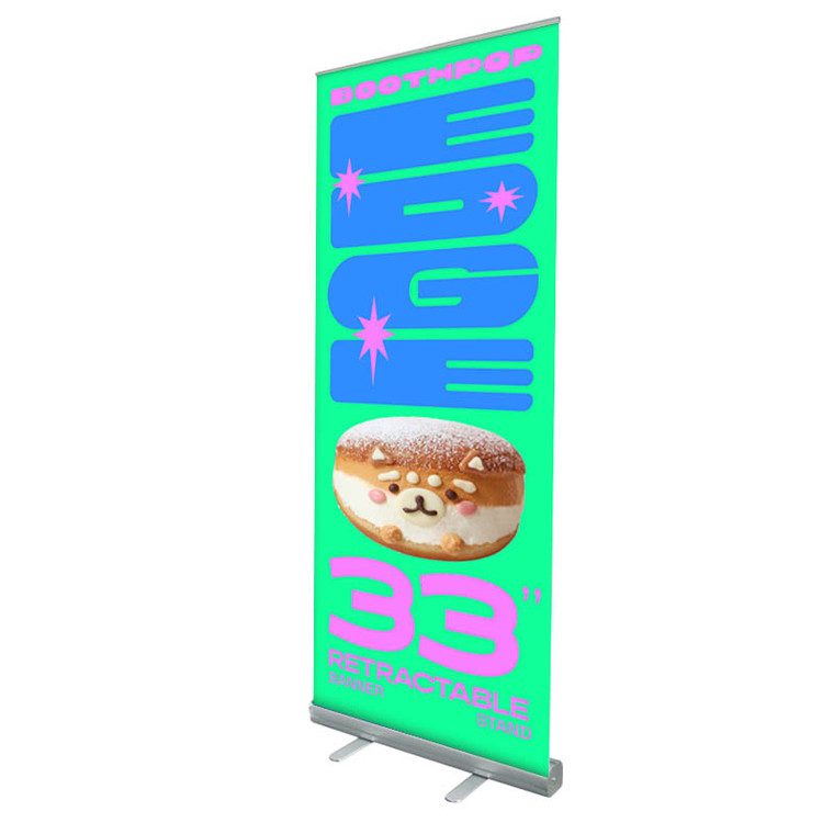 33" Edge Retractable Banner Stand