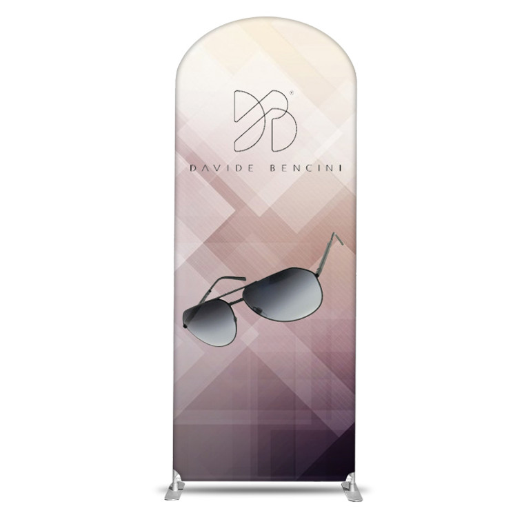 38" Rise XL Double-Sided Fabric Banner Stand (Round)