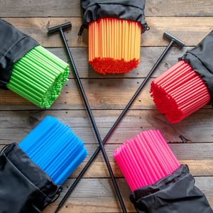 46" Orange, Red, Pink, Blue & Green Reflective Driveway Stakes & Reflector Poles Installation Tool 46" Orange, Red, Pink, Blue & Green Reflective Driveway Stakes & Reflector Poles Installation Tool
