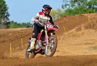 Motocross Marking Stakes in Action: A Customer's Race-Day Setup at Nebo Hill MX Park