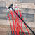 36" red double reflective marking stakes with installation tool