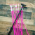 46" pink double reflective marking stakes with installation tool