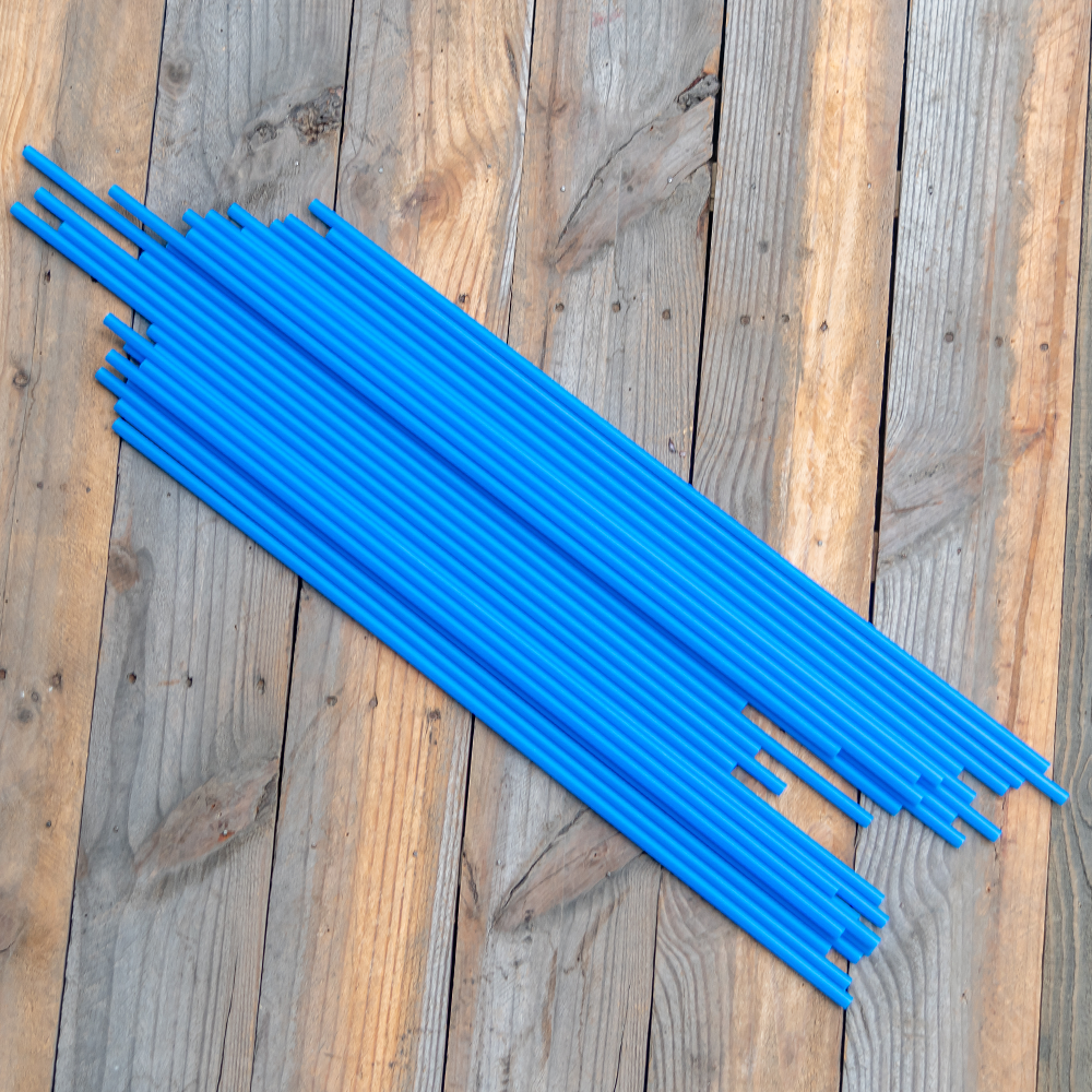 Blue 36" Advanced Polymer Hollow Marking Stakes Driveway Markers