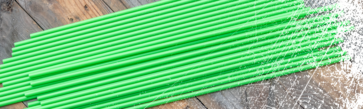 Green Driveway Markers in Stack