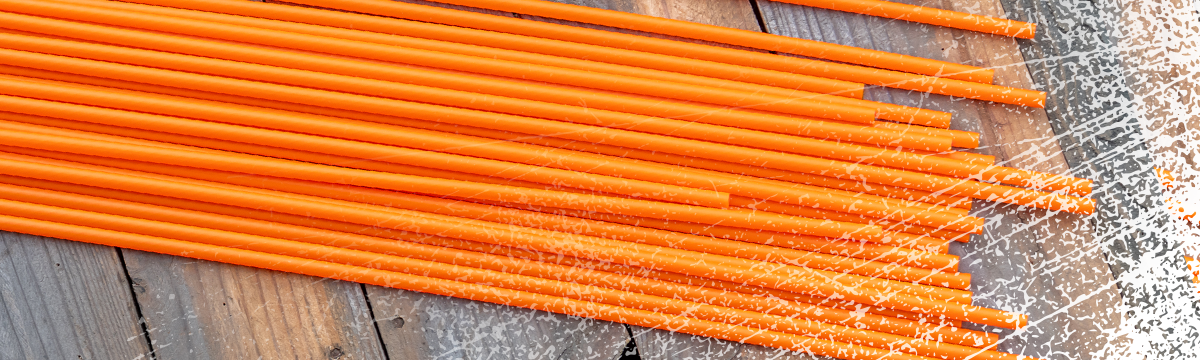 Cheap Snow Stakes & Cheap Snow Plow Stakes - Stack of Orange Discount Snow Stakes