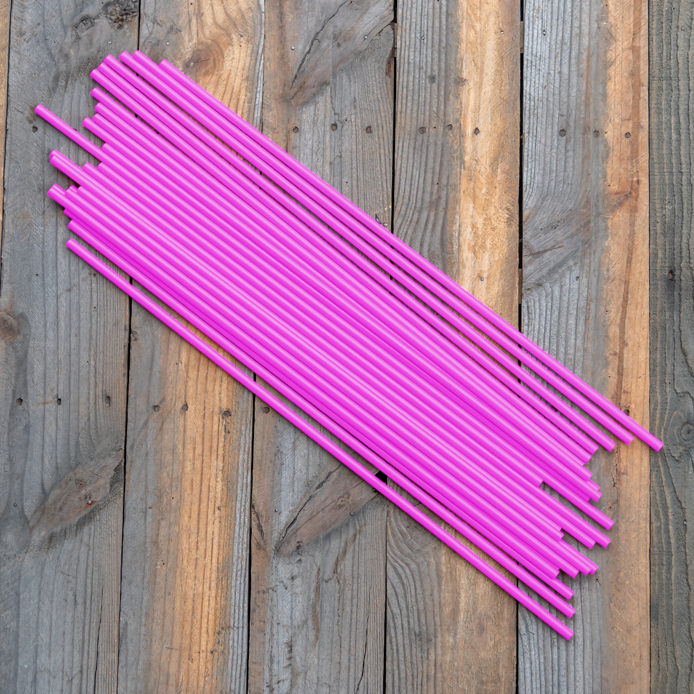 Pink 36" Advanced Polymer Hollow Marking Stakes Driveway Markers