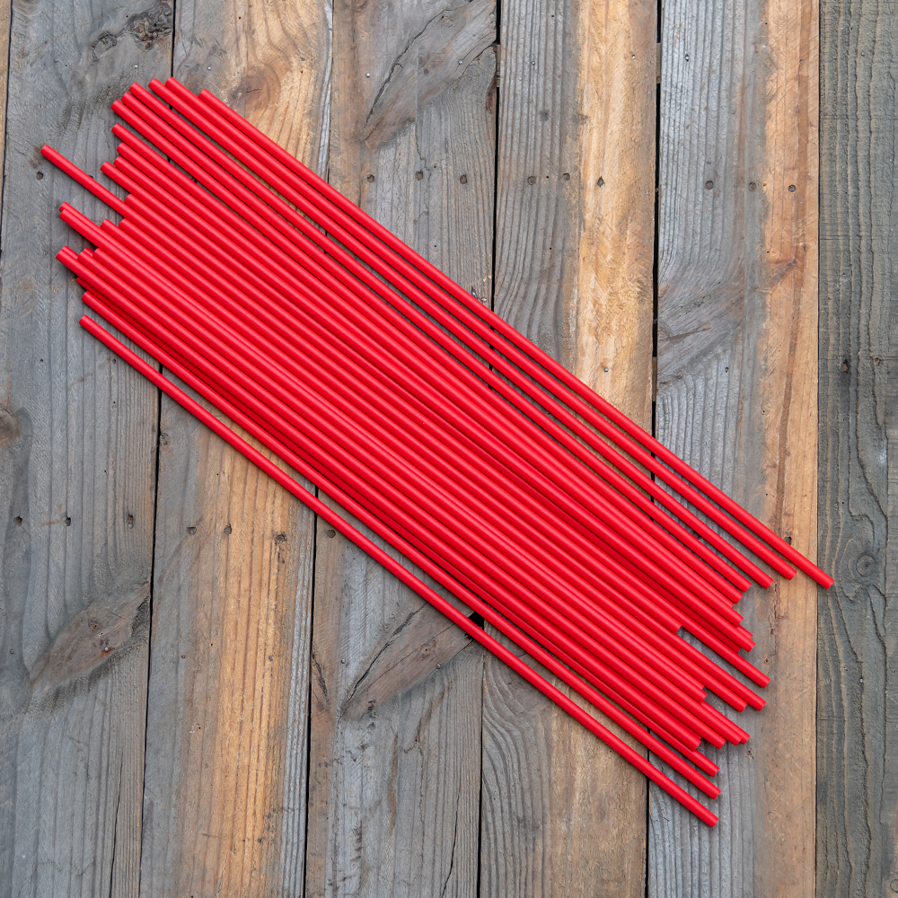 Red 36" Advanced Polymer Hollow Marking Stakes Driveway Markers