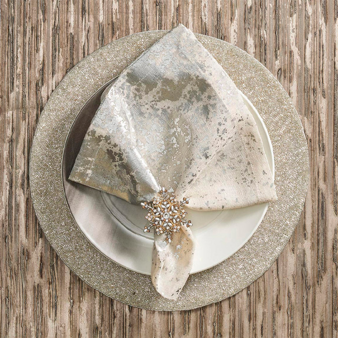 dinner table decor snowflake napkin ring