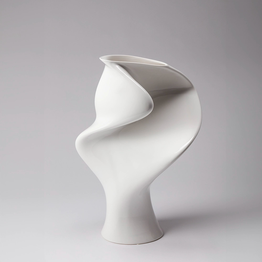 Spirella Fjord Vase In Weiß – Schlichtes Nordisches Design Aus Porzellan, 8x11,5 Cm