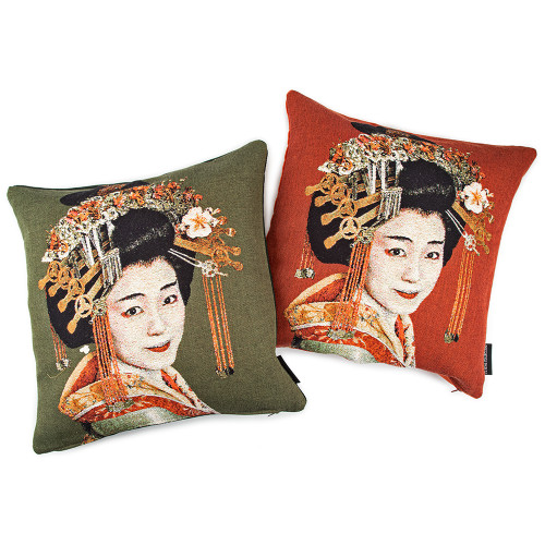 Geisha Decorative Pillow