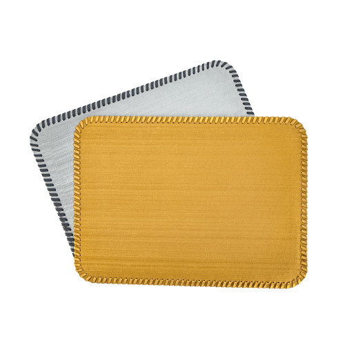 Slubby Leather Stitch Placemats