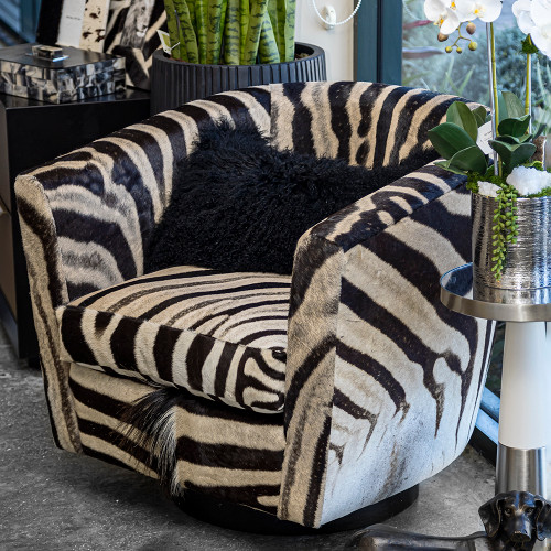 zebra tub chair