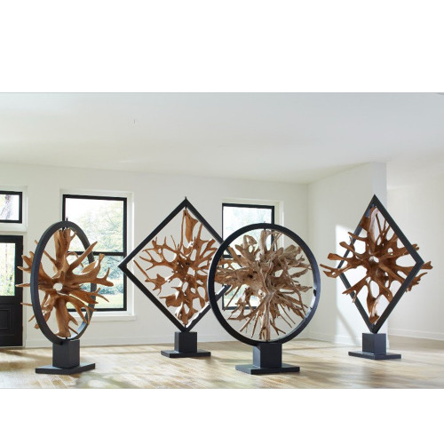 Revolving Teak Wood Sculptures