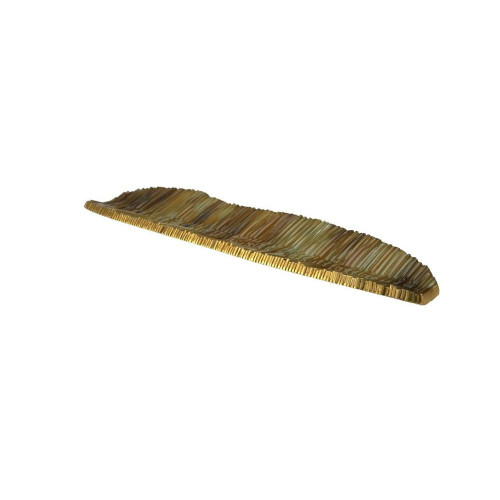 Stacked Leaf Dish - Amber / Gold 